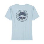 Billabong Boys' Premium Short Sleeve Crew Neck Graphic T-Shirt, Regular Fit, Rotor Coastal Blue