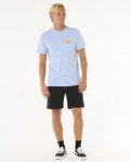 Rip Curl Men's Wettie Passage Icon T-Shirt, Ice Blue 251