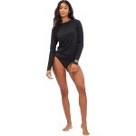 Billabong Plus Size Rash Guard for Women, UPF 50+ Long & Short Sleeve Swim Shirt Black