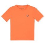 True Religion Boys Tee Shirts Short Sleeve Cotton T-Shirt for Boys Graphic Tees Orange