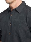 Quiksilver Men's Manele Bay Button Up Floral Collared Shirt, Black, XX-Large