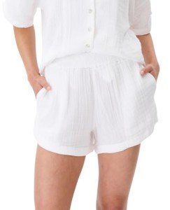 Rip Curl Women's Premium Casual Beach Short with Elastic Waistband, White