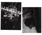 SHINsuke Men Women Y2K Hoodie Japanese Harajuku Hooded Sweatshirt Sakura Temple Korean Long Sleeve Thicken Fleece Loose Tops Pullover (Black,M,Medium)