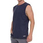 Billabong Big and Tall Muscle T Shirts for Men - Cotton Mens Sleeveless Tees Navy