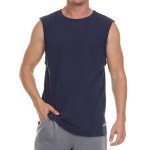 Billabong Big and Tall Muscle T Shirts for Men - Cotton Mens Sleeveless Tees Navy
