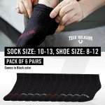 True Religion Mens Socks 6 & 12 Pairs No Show Socks for Men Premium Athletic Shoe Size 8-12