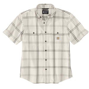 Carhartt Men's 106140 Loose Fit Midweight Short-Sleeve Plaid Shirt - X-Large Regular - Malt