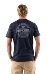 Rip Curl Men's Graphic Short Sleeve Crew Neck T-Shirt, Standard Fit, Navy Exc