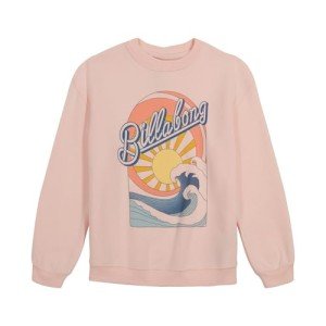 Billabong Girls' Long Sleeve Fleece Pullover Crew Sweatshirt, Feelin Peachy Sun
