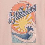 Billabong Girls' Long Sleeve Fleece Pullover Crew Sweatshirt, Feelin Peachy Sun