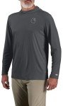 Carhartt Men's Force Sun Defender Lightweight Long-Sleeve Hooded Logo Graphic T-Shirt, Steel