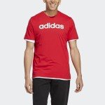 adidas Essentials Linear Logo T-Shirt - Better Scarlet