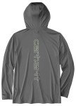 Carhartt Men's Force Sun Defender Lightweight Long-Sleeve Hooded Logo Graphic T-Shirt, Steel