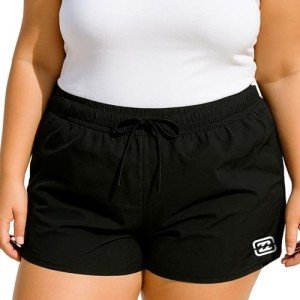 Billabong Plus Size Swim Shorts - (XL-4X) Quick Dry Beach Swim Board Shorts for Women Black