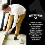 True Religion Mens Socks Crew Socks for Men Premium Athletic Men's Socks 8 Pairs Black/Grey, Shoe Size 8-12