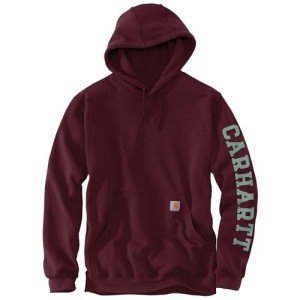 Carhartt Men's Rain Defender Loose Fit Midweight 1889 Graphic Sweatshirt, Port, Large
