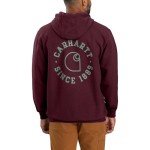 Carhartt Men's Rain Defender Loose Fit Midweight 1889 Graphic Sweatshirt, Port, Large
