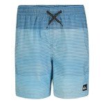 Quiksilver Boys' Volley Swim Trunks with UPF 50+ Sun Protection, Quick Dry Bathing Suit Shorts, Aqua Sky Massive