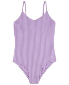 Billabong Girls' One-Piece Swimsuit with UPF 50+ Sun Protection, Quick Drying Bathing Suit, Lilac in Loop