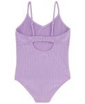 Billabong Girls' One-Piece Swimsuit with UPF 50+ Sun Protection, Quick Drying Bathing Suit, Lilac in Loop