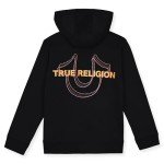True Religion Boys Sweatshirts and Sweatpants for Kids 2 Piece Clothing Set Fleece Hoodie and Jogger Pants (US, Numeric, 12, Regular, Black)
