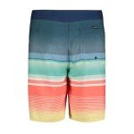 Quiksilver Boys' Boardshorts with UPF 50+ Sun Protection, Quick Dry Swim Shorts, Navy Stripe, 18