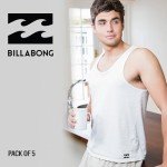 Billabong Mens Undershirts 5 Pack Lightweight Tank Tops for Men Classic Ribbed Cotton