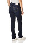 True Religion Women's Billie Mid Rise Straight Leg Rinse Jean, Minimal Abrasion, 34