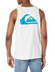 Quiksilver Men's Mw Logo Sleeveless Tank Top Tee Shirt, White 2, Small