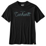 Carhartt Men's Relaxed Fit Lightweight Short-Sleeve Script Graphic T-Shirt, Black