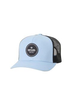 Rip Curl Icons Trucker Hat, Mesh Back Cap Snapback for Men, Adjustable, Spray Blue Routine Curve
