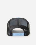 Rip Curl Icons Trucker Hat, Mesh Back Cap Snapback for Men, Adjustable, Spray Blue Routine Curve