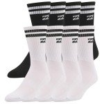 Billabong Mens Socks 8 Pairs Crew Socks for Men Premium Athletic Shoe Size 8-12