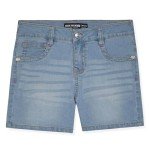True Religion Girls Jeans Shorts Set Girls Denim Short and Fashion Tee Shirt Clothing Set for Kids