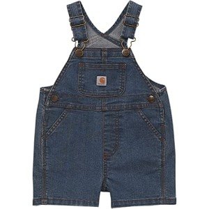 Carhartt Unisex Baby Rugged Flex® Loose Fit Denim Shortall, Medium Wash Denim, 24M