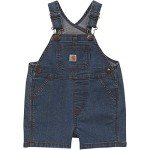 Carhartt Unisex Baby Rugged Flex® Loose Fit Denim Shortall, Medium Wash Denim, 24M