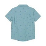 Quiksilver Boys' Apero Classic Woven Short Sleeve Shirt, Button Down Top, Stylish & Comfortable, Jade Grey, Large