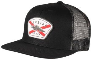 Rip Curl Destinations Trucker Hat, Mesh Back Cap, Snapback for Men, Adjustable, Black/Red