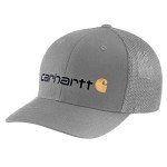 Carhartt mens Rugged Flex Fitted Canvas Mesh Back Graphic Baseball Cap, Asphalt, X-Large-XX-Large US