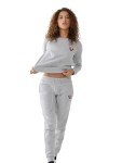 True Religion Women's Heritage Buddha Pullover, Heather Grey, Large