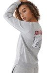 True Religion Women's Heritage Buddha Pullover, Heather Grey, Large