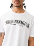 True Religion Men's Relaxed OVERT Painted TEE, Optic White