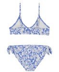 Billabong Girls' Two-Piece Bikini Swimsuit Set, UPF 50+ Sun Protection, Quick-Dry Bathing Suit, Outta The Blue