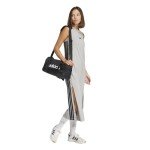 adidas Women's Essentials 3-Stripes Long Racerback Dress, Medium Grey Heather/Black