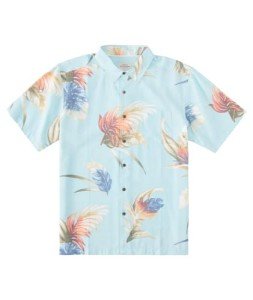 Quiksilver Mens Sand Wash Comfort Fit Woven Top - Rainbow Floral (Aquatic, Large)