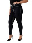 True Religion Women's Jennie Mid Rise Curvy Fit Skinny Ankle Jean, Sample Body Rinse, 30