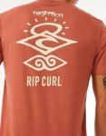 Rip Curl Men's Graphic Short Sleeve Crew Neck T-Shirt, Standard Fit, Orange