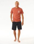 Rip Curl Men's Graphic Short Sleeve Crew Neck T-Shirt, Standard Fit, Orange