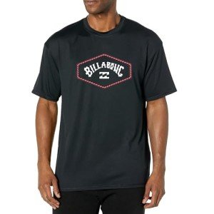 Billabong Rash Guard for Men Big and Tall – Mens Big and Tall Swim Shirt Black