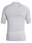 Quiksilver mens All Time Short Sleeve Rashguard Upf 50 Sun Protection Surf Rash Guard Shirt, Sleet Heather, X-Large US